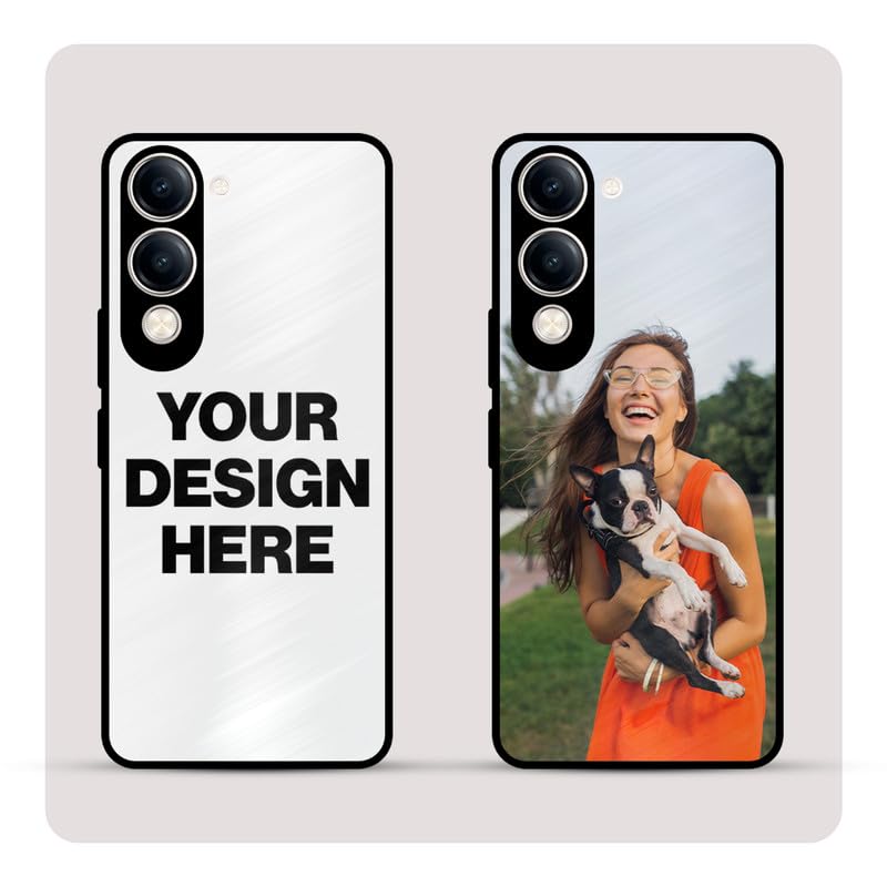 Image of Personalized Back Cover for VIvo Y19 | Custom Case with Name, Photo or Logo | PrintShield Hybrid with Soft TPU Grip & Scratch Protection