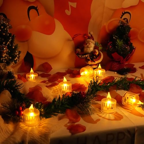 Image of HAIDOLIANG 48PCS Tea Lights Candles | LED Flameless Candles Battery Operated for Holiday Gifts, Electric Tealight for Bedroom,Table,Birthday Decorations