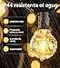SAEIHGAE Lichterkette Außen LED Strom Beleuchtung - 100ft Aussen 30m Outdoor String Lights Lichterketten Glühbirnen IP44 für Garden Pavillon mit G40 Wetterfest Glühbirne Balkon Terrasse Party