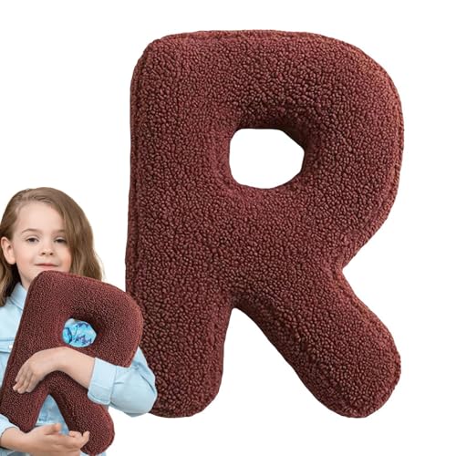 Genérico Cojín con Inicial del Alfabeto para Sofá, Cama y Coche - Almohada con Forma de Letra