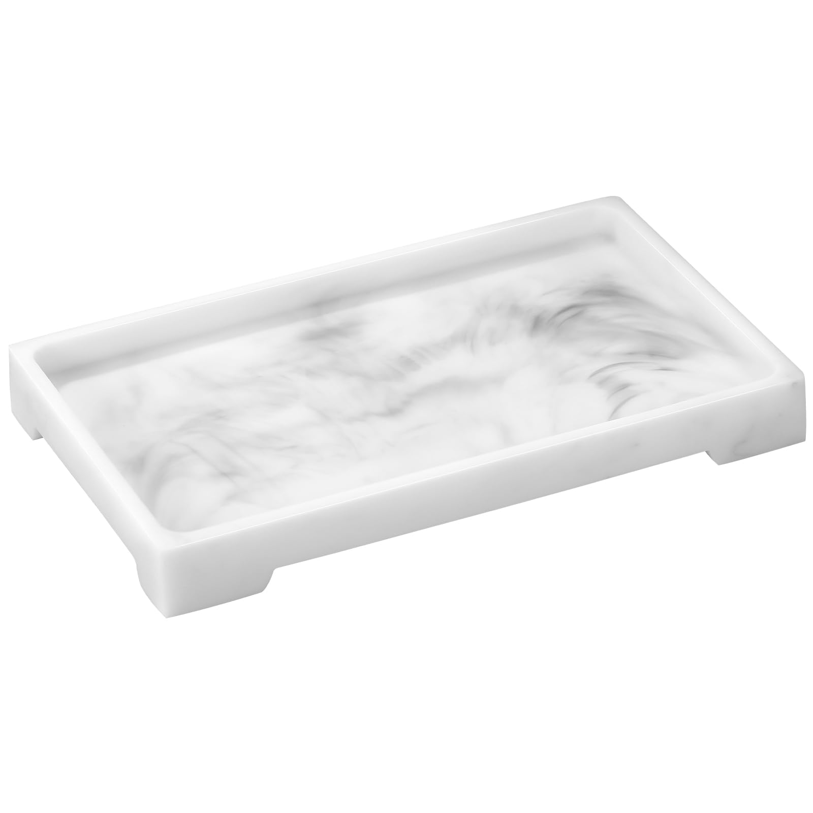 Plateau Rangement Résine Luxspire - Organisateur Salle De Bain, Toilette - Noir - Multi Usage