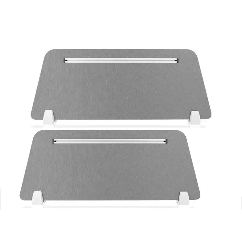 LWJSOCP Desk Privacy Divider, 2 PcsDesk Privacy Panel Desk Divider Acoustic Acoustic Partition Reduce Noise Visual Distractions, Slotted Partition Office(Gray,80X30cm)