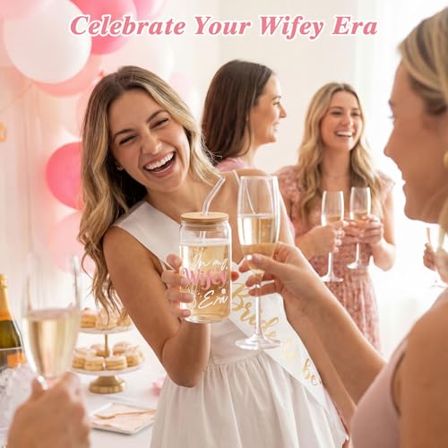 Bridal Shower Gift: 16 oz Pink Coffee Cup with Code KAJZWTPH