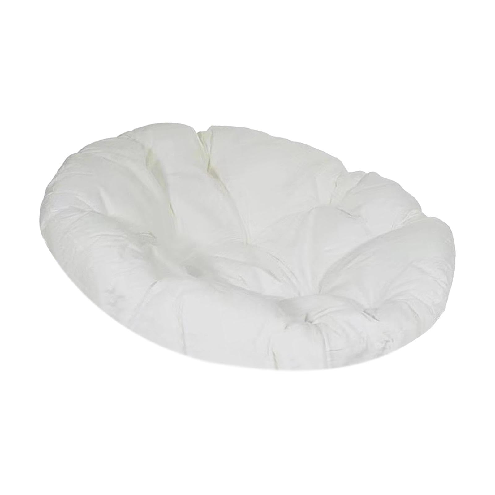 Almohadilla circular para silla mecedora cojín individual blanco acolchado para jardín