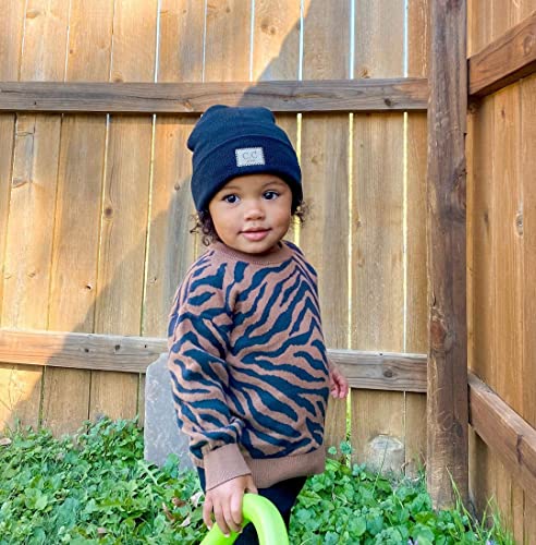 Image of Funky Junque Kids Cozy Knit Winter Beanie Hat - Perfect Holiday Stocking Stuffer