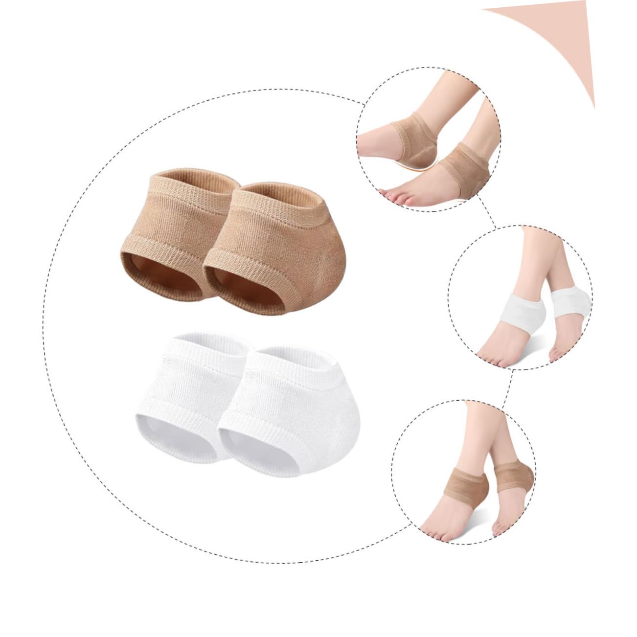 Ipetboom Elastic Gel Heel Socks for Women Moisturizing Foot Care Socks Cracked Heel Covers