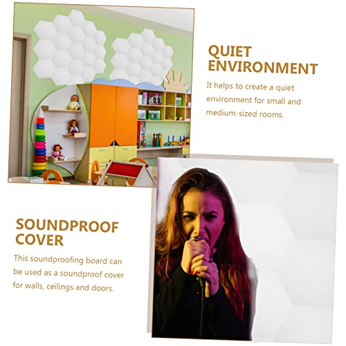 6 piezas Paneles acústicos autoadhesivos de alta densidad para absorción de sonido, aislamiento acústico moderado para hogar, oficina y estudio miniatura 2