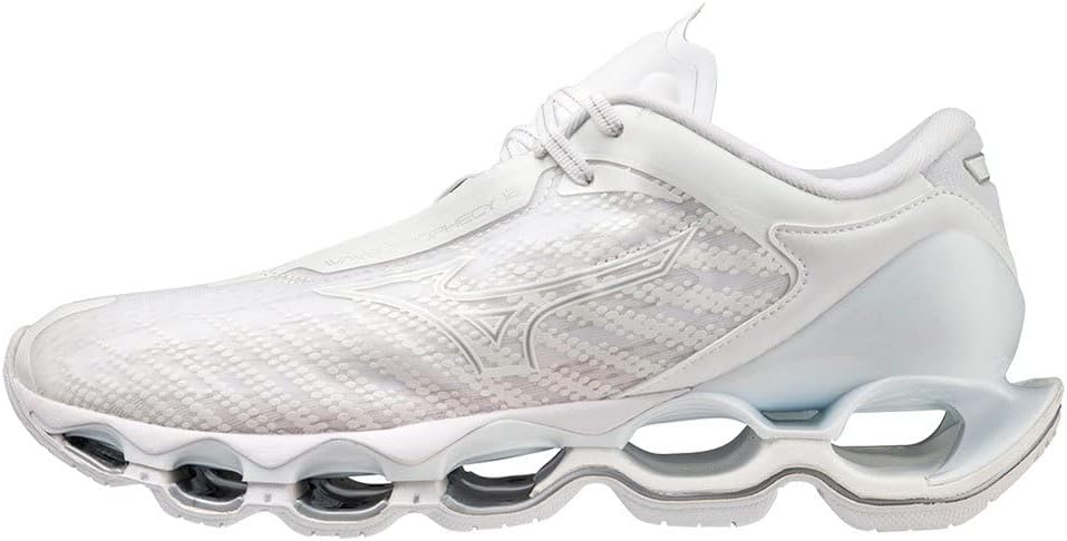 Mizuno Damen Wave Prophecy 12 Laufschuhe, Weiß/Silber Mizuno Damen Wave Prophecy 12 Laufschuhe, Weiß/Silber