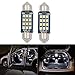36mm Festoon LED Ampoules,HSUN C5W 6411 6413 6418 6461 6486X DE3423 DE3425 Avec 12LED SMD2016 Puce,Canbus Sans Erreur Pour Lampe de Lecture Dôme Intérieur de Voiture,Paquet de 2,6000K Blanc