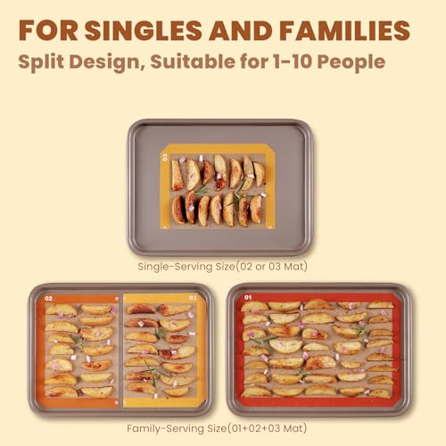 Jacyao'S 3 PACK SILICONE BAKING MAT 3 Pcs Silicone Baking Mat For Baking Sheet, Reusable Baking Supplies, Non-Stick Macaron Silicone Baking Mats thumb #3