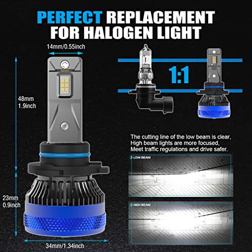 Chopdark 9006 Hb4 Led Headlights Conversion Kits Fog Lamp Bulbs 3570 Chips Super Bright 110W 30000Lm 6500K Cool White Built-In Fan And Thermotube #TOP5