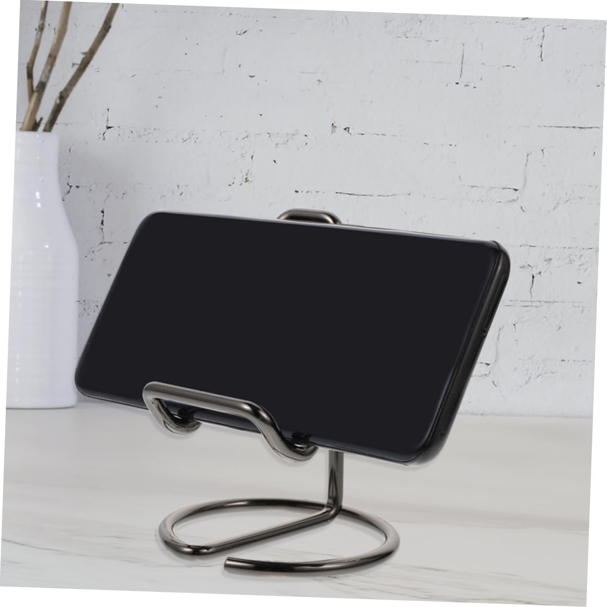 6 Pezzi Supporto da Scrivania in Ferro Porta Telefono Stabile per e Casa Poggiaphone Portatile per Videochiamate e Visione Comoda