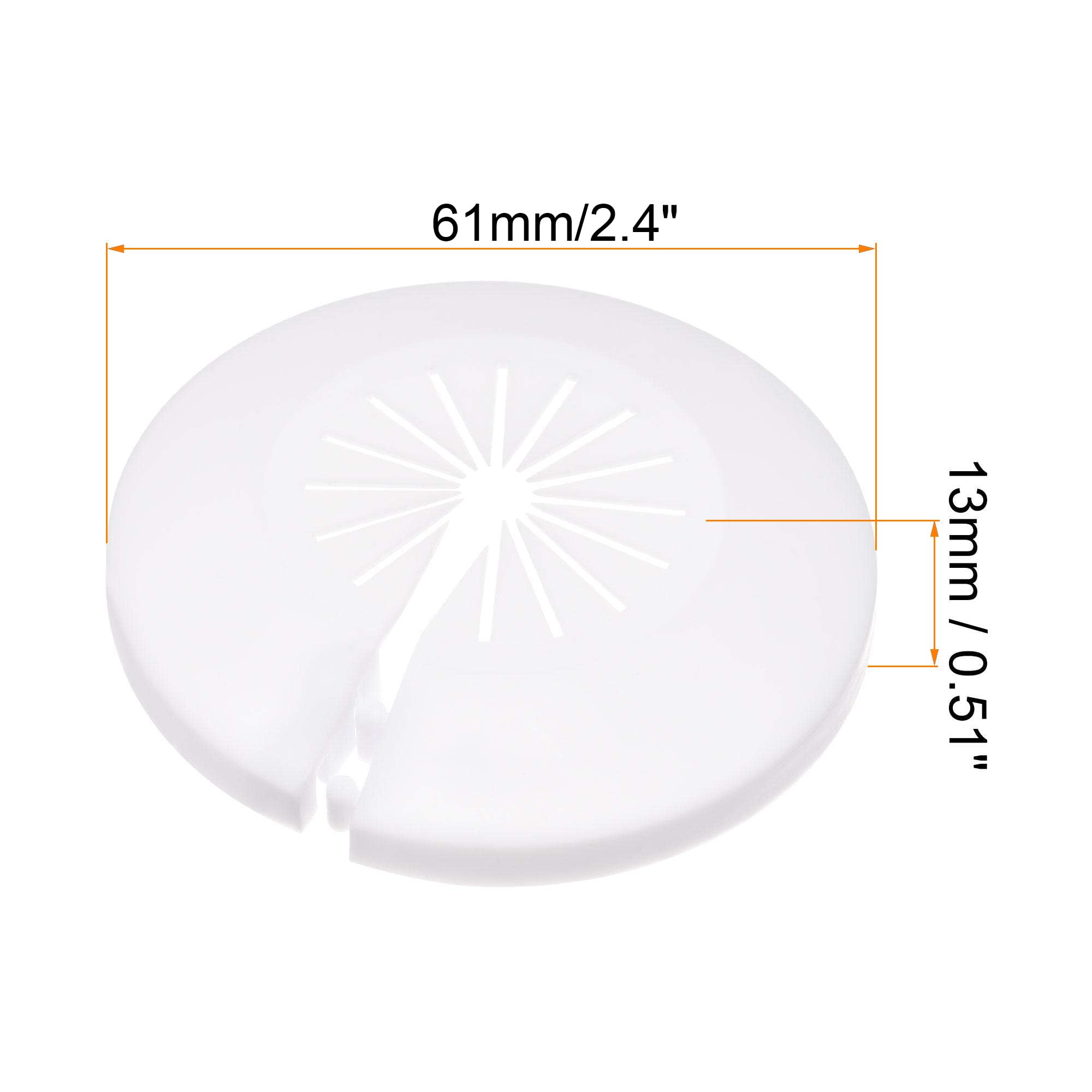 TOP-VIGOR 4pcs 15mm-25mm Pipe Cover Decoration, PP Plastic Escutcheon Pipe Collar for Water Pipe Drain Line - Image 2