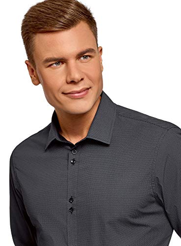 oodji Ultra Katoenen overhemd voor heren met fijn patroon - Image 4