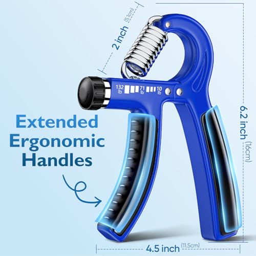 Image of FitBeast Grip Strengthener Forearm Strengthener, Adjustable Hand Grip Strengthener for Strength Training & Rehabilitation, 10-132 lbs Resistance, Ideal for Athletes and Physical Therapy (1 Piece)