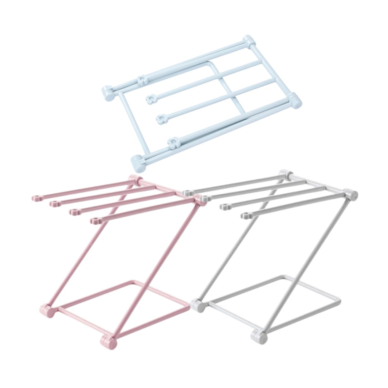 PRETYZOOM 3Pcs Multi Function Rag Storage Rack Versatile Dishcloth Organizer with Convenient Hanging Holder for Efficient Kitchen Organization Material Grey