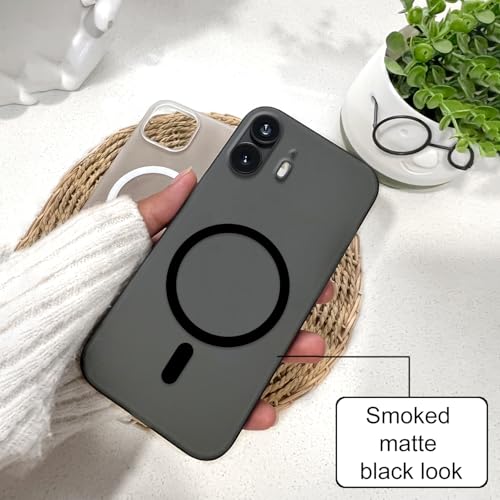 Image of COLORflow Back Cover Compatible with Nothing Phone 2 5G | Black Matte Finish | MAG-Safe | Slim Soft Touch Case with Anti-Slip Grip & Camera Protection