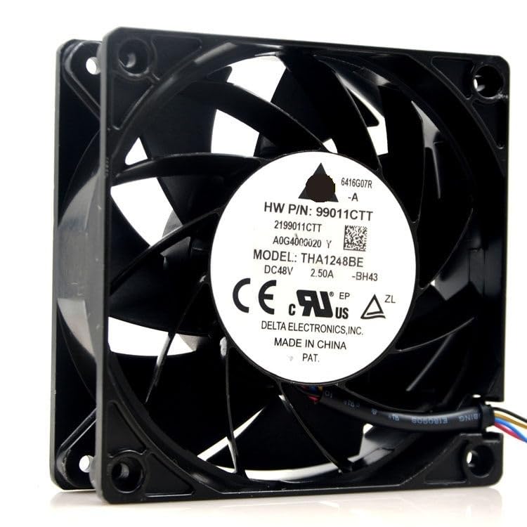 THA1248BE 48V DC 2.50A 120x120x38mm High-Speed Aluminum Frame Axial Fan 12CM for Industrial & Server(2 Wire Interface)