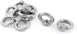 New Lon0167 10PCS Silver Featured Tone Stainless Steel reliable efficacy Wire Rope Eye Nuts 8mm Thread(id:fb4 ce 64 def)