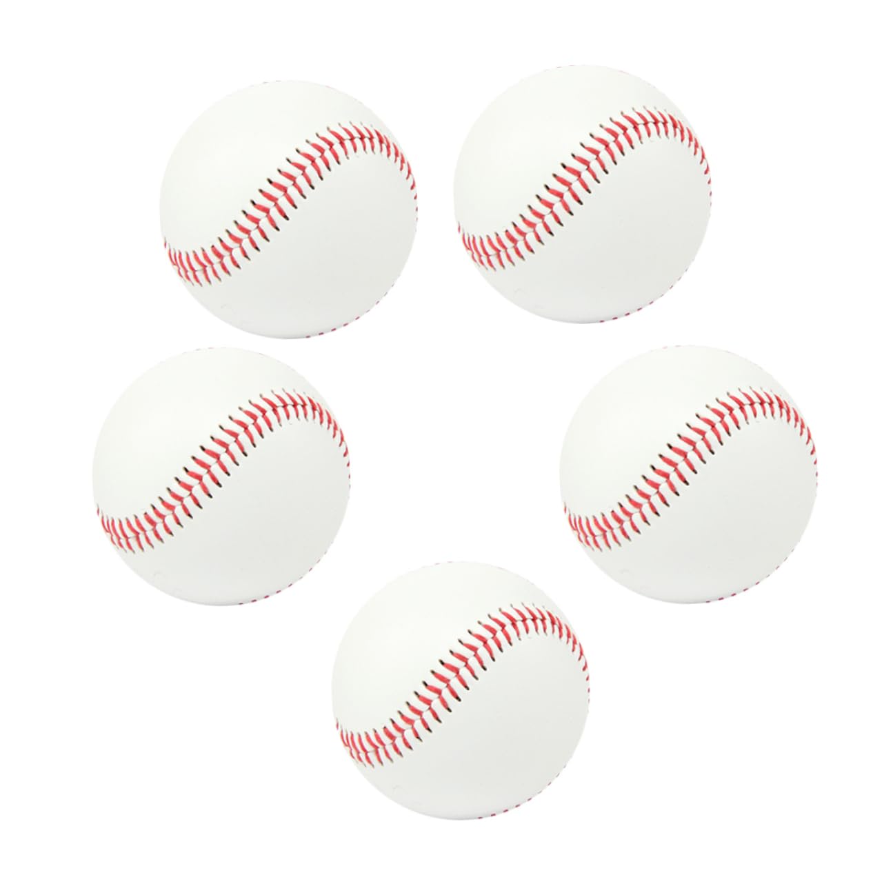 WOONEKY 5 Piezas Bolas de Béisbol de Entrenamiento No Oficiales para Práctica y Competición Aptas para Adolescentes Construcción y Segura Entrenamiento Interior y Exterior