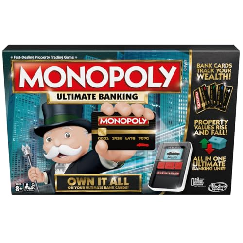 Image of Monopoly Ultimate Banking Edition Board Game, Includes Electronic Banking Unit, Fun Christmas Board Game for Families and Kids, Strategy Game for Kids Ages 8+, Best Birthday Gift