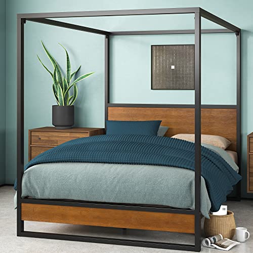 Buy ZINUS Suzanne Bamboo and Metal Canopy Platform Bed Frame / No Box