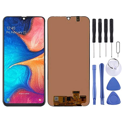 Digitizer Full Assembly Galaxy A20 noir pour retrouver un affichage fluide au quotidien