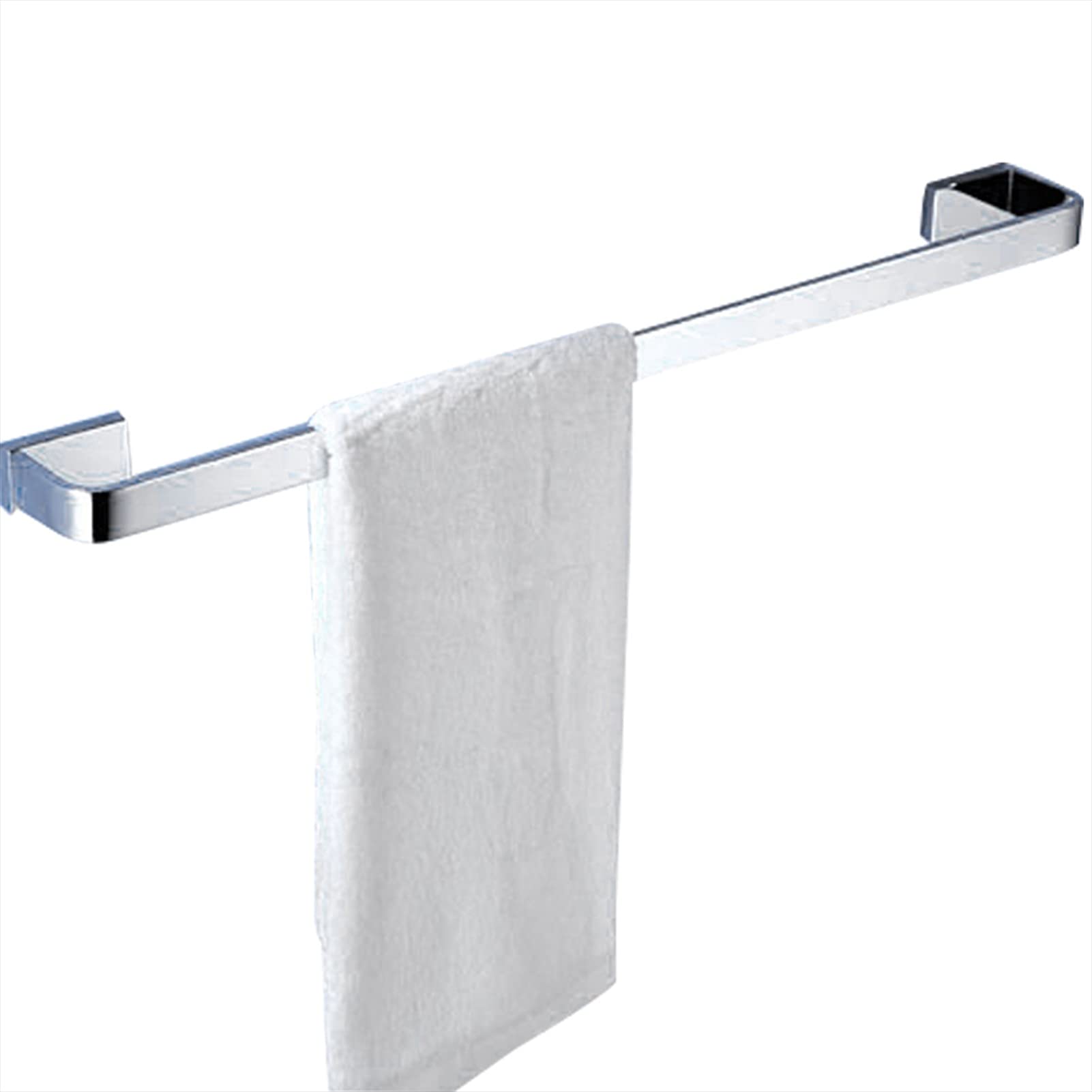 LMYSXAOZ Contemporary Wall Mounted Towel Rod, All Bronze Single Rack, Bathroom Kitchen Accessories, 30cm,40cm,50cm,60cm, Copper Chrome, Square Bar Rail (Size : 50cm)