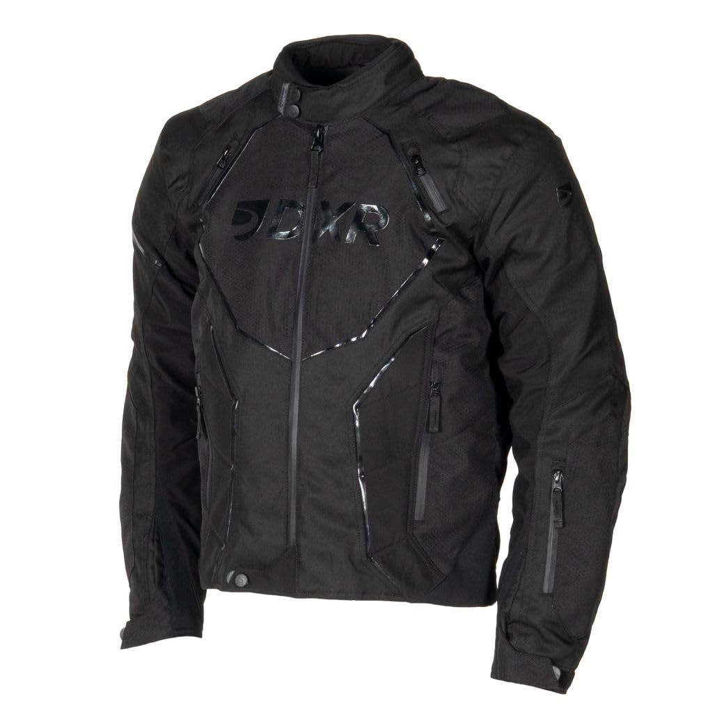 STORM Chaqueta Moto 4 estaciones. Chaqueta de Moto Equipamiento de Protección. Antiviento con 4 Protecciones CE. Hombre. Negro. Talla L