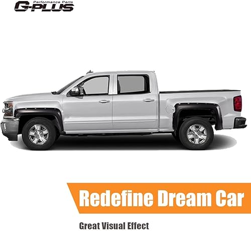 Miniatura 8 de G-PLUS Guardabarros mejorados con remache de bolsillo, compatibles con Chevy Silverado 2500HD3500HD 2014-2018, modelos de cabina corta de 5.8 pies