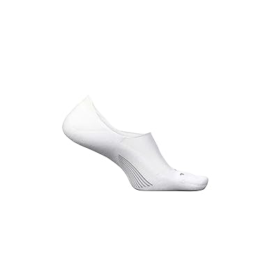Feetures Elite Invisible Light Cushion Crew Cut Socks Shoes White