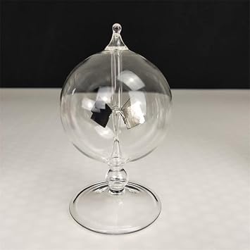 Solar Powered Crookes Radiometer Light Mill,4 Blades Rotating Glass Windmill/Educational Teaching Study Tool/Office Home