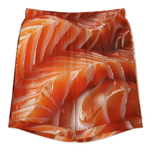 3D Funny Realistic Food Salmon Sushi Men's Pajama Set Short Sleeve Button Down Sleepwear And Shorts Pj Set 5