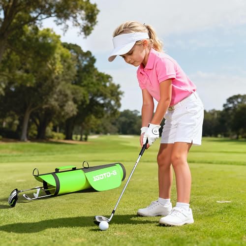 Image of 5 /6 /7 Pieces Kids Golf Clubs Set - Youth Golf Clubs Junior Set Ages 3-14 Includes Stand Bag, 1# Driver, 5# Hybrid, 7#, PW# Irons and Putter Right /Left Hand for Boys Girls