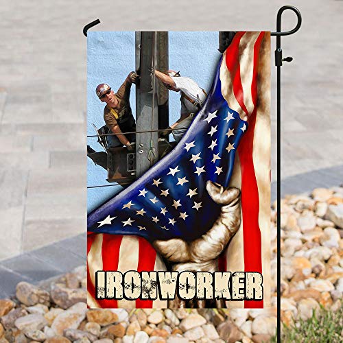 Flags-Proud Ironworker Flag QNK278F, Garden Flag (11.5