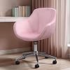 Focus Computer And Work Chair Chrome Foot, Pink