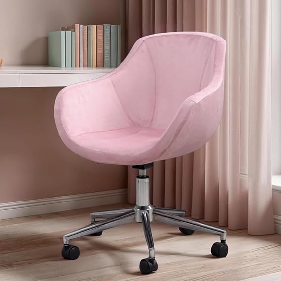 Focus Computer And Work Chair (Chrome Foot, Pink)