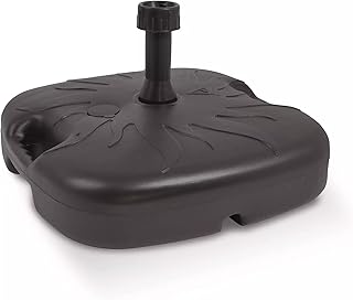 URBNLIVING 18L White Anthracite Garden Patio Plastic Umbrella Stand Sun Shade Parasol Base (Anthracite)