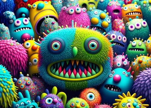 Jigsaw Puzzles 1000 Pieces for Adults Puzzles for adults 1000 Piece Puzzle Educational Games,Colorful Creatures