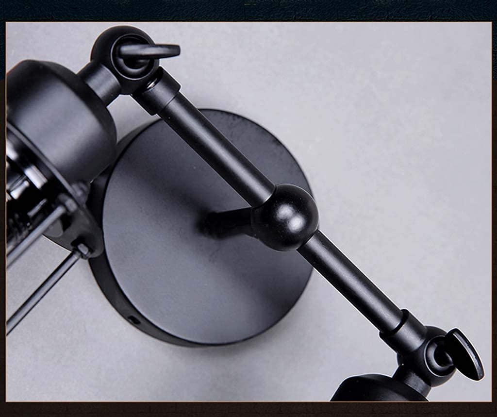 Lampa ścienna w stylu vintage, podwójna głowica żelazna aplikacja lampa na schody, balkon, korytarz - kreatywny projekt klatki dla ptaków, oświetlenie nocne w stylu amerykańskim