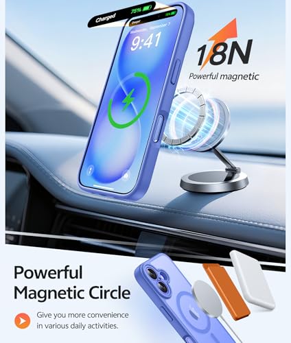 Image of FNTCASE for iPhone 16 Plus Case: [Compatible with Magsafe] Integrated Silicone Phone Cases with [Full Camera Protection] [Screen Protector] Military Grade Shockproof Protective Cover - Ultramarine
