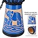 BGMUSER Djembe African Drum 10'' x 20'' with Mahogany Body Goatskin Drumhead Hand Drums for Adult (Blue)