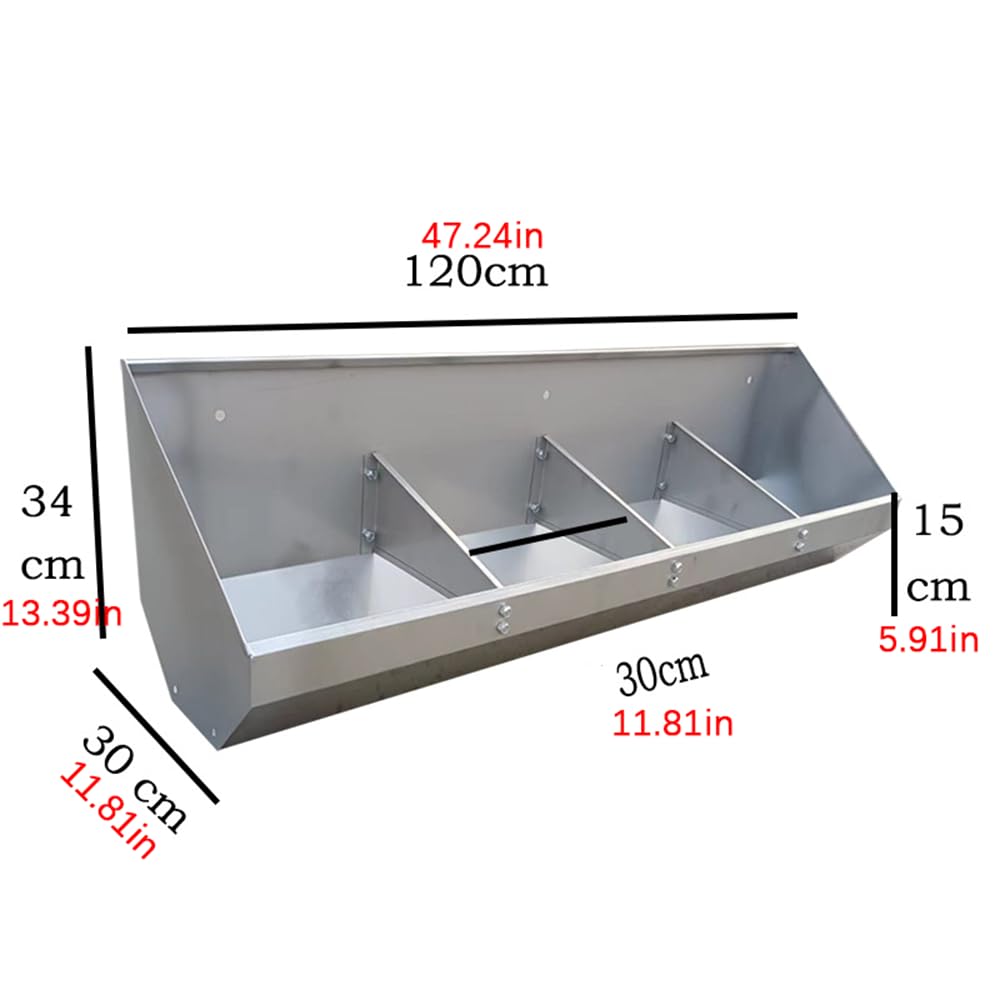 Heu und Getreidefutterstation aus Edelstahl, große Kapazität, Schweinekranke mit 2-8 Löchern für Mastschweine, getrenntes Zaundesign für Bauernhöfe und Schweinchen
