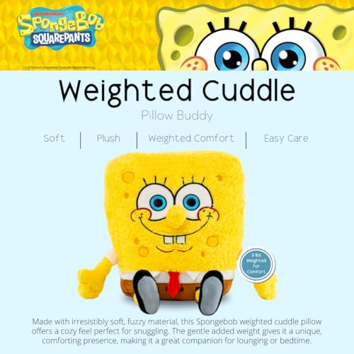 Image of Franco Calm Spongebob Squarepants Bedding Super Soft Plush Calming 3Lb Weighted Cuddle Pillow Buddy, Comfort Pillow, (Officially Licensed Product)