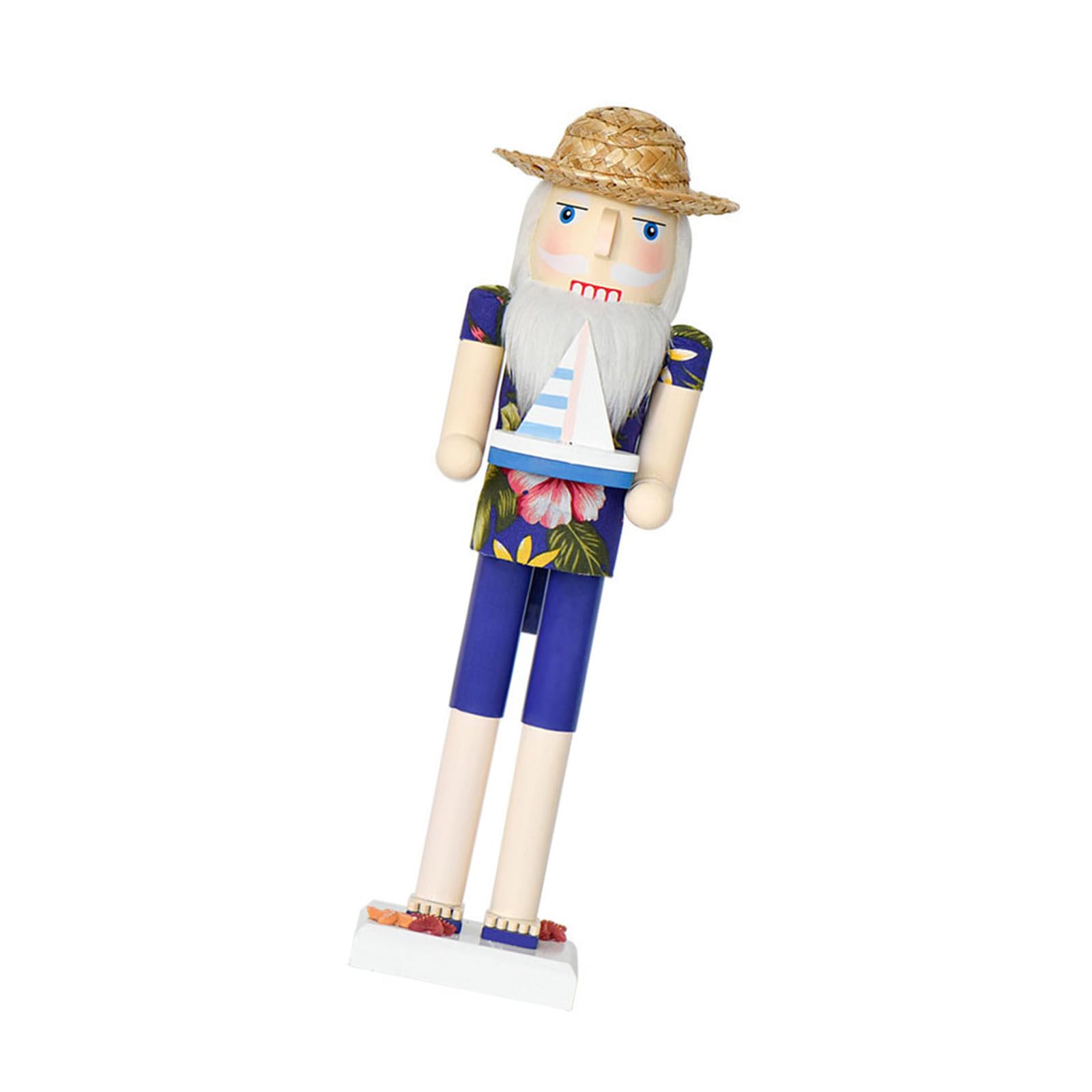 JSGHGDF Summers Surfer Santa Nutcrackers Figure Christmas Nutcrackers Ornament Beach Themed Xmases Party Tabletop Centerpieces Surfer Santa Figure