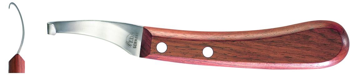 F.DICK Hufmesser ASCOT-CURVED (Gekröpft Rechts-Kurz-Schmal; Griff Palisanderholz; Carbonstahl; Klinge: 65 mm) 62465000