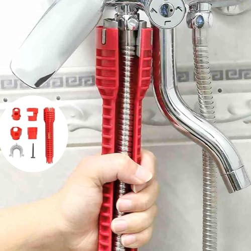GQunit Tap Spanner Tool, 14-in-1 Multi-Functional Faucet Wrench, Comfortable Grip,Tools Tap Backnut Spanner Set, Anti-Slip, for Sink, Bathroom and Kitchen Plumbing Repair 6 GQunit Tap Spanner Tool, 14-in-1 Multi-Functional Faucet Wrench, Comfortable Grip,Tools Tap Backnut Spanner Set, Anti-Slip, for Sink, Bathroom and Kitchen Plumbing Repair - Image 6