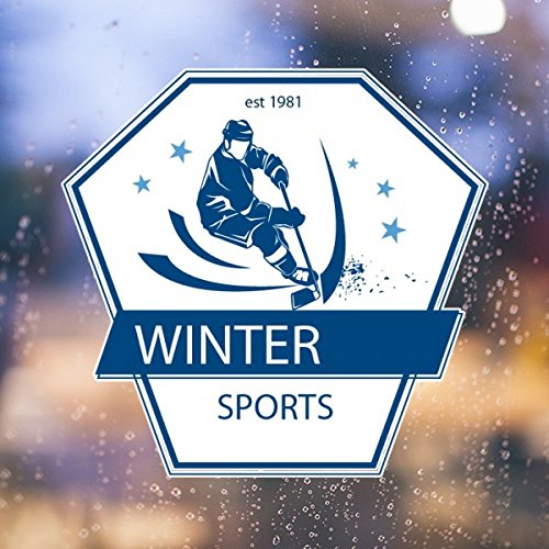Art stickers mural aquarelle bleu skis et bottes de neige amovible