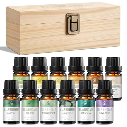 12 Pack Essential Oils for Diffusers for Home - Water Soluble Diffuser Oils Set for Humidifiers...