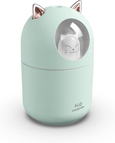 Miniatura 2 de Humidificador pequeño portátil mini humidificador de niebla fría de 101fl oz con luz nocturna humidificador personal USB apagado automático ultra